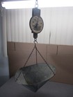 Antique Hanson 20lb Hanging Balance Scale With Hopper  A Excellent Decor Piece