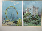 Framed   Matted Print 1893 Columbian World s Fair Ferris Wheel   Irish Castle