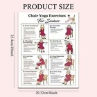 4pcs Chair Yoga Exercise Chart  Posters  Seated 8 x10   Multicolor
