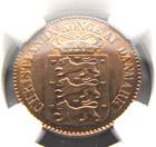 Danish West Indies Km68 1 Cent 1868 Ngc Ms 64 Rb 