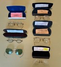5 Vintage 1 10 12k Gold Filled Eye Glasses W 4cases  1 Antique Spectacles W case