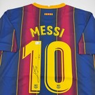 Autographed signed Lionel Leo Messi Fc Barcelona Soccer Jersey Beckett Bas Coa