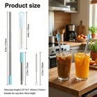 2 Pack Reusable Telescopic Stainless Steel Straw - Portable Collapsible Metal   