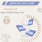 Diaper Pail Refill Bags For Dekor Plus Diaper Pail  2400 Count  4 Packs  7-la   
