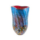 Hand Blown Art Glass Vase Tangelo Collection Unique Decorative Piece Home Decor