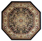  Traditional Octagon Area Rug Black 401  4 Feet X 4 Feet  Octagon 