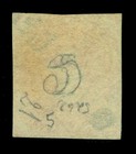 Chile 1861 Columbus Estancos 5c Orange Red Sc  9b Used Vf xf  ovalle  Linear Pmk