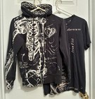 Iron Fist Skeleton Wishbone Hoodie Medium   T Shirt Small Combo