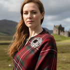 New Solid Pewter Celtic Birds Brooch Irish Scottish Norse Tartan Large Plaid Pin