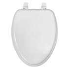 Mainstays White Elongated Toilet Seat Rice Husk Compression Molded Wood Material