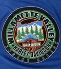Harley-davidson Eugene Oregon Willamette Valley Mountain T-shirt Blue Size Xl