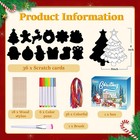 36pcs Xmas Scratch Art Ornaments   Kids Rainbow Christmas Craft Party Favors