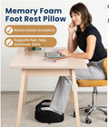 Everlasting Comfort Foot Rest For Under Desk At Work - Memory Foam Office