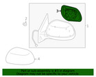 Genuine Mitsubishi Mirror Glass 7632a475