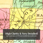 Old Map Of Indiana 1831 - Vintage Indiana Art