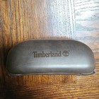 Timberland Brown Zippered Hard Sunglasses Case Embossed Logo Eyeglass Protector