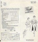 1954 Vintage Vogue Sewing Pattern B34 Dress   Coat  1115 