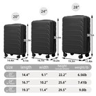 20  24  28  3 Pcs set In Abs Spinner Wheel Luggage Hardshell Travel Suitcase Set