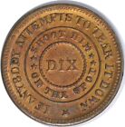 1863 Civil War Token Flag Patriotic 203 412 Unc Uncertified  222