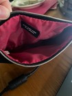 Ipsy Makeup Bag Black And Gold With Eyelash Detail And Pink Silk Interior