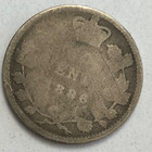 1886 Large 6  Canada 10 Cents Silver - Happy Bidding