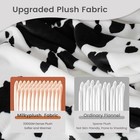  Cow Print Throw Blanket Non Shedding Milkyplush Throw  50  X 60   Black White