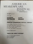 Vtg American Shakespeare Festival  1957-58  Fea Katharine Hepburn  Stratford Ct