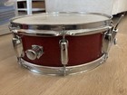 Vintage 1960   s Stencil Red Sparkle Snare Drum Mij Japan 5    X 14    Wood Remo Head