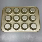 Williams Sonoma Goldtouch Pro Ceramic Muffin Pan 12 Wells Gold 1689320