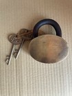 Ford Large Brass Lock Ford Logo Shape Padlock With 2 Keys