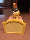 Vintage 8 1 4  Naughty risque Ceramic French Maid On A Bed Trinket Box