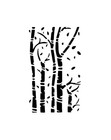Tall Trees With Leaves Nature Scene Wall Art Reusable Stencil - Stencilair