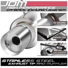 For 01-05 Honda Civic Ex Em2 Es2 4  Rolled Muffler Tip Catback Exhaust System