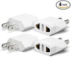 4-pack Eu To Us Wall Plug Adapter  European Travel Power Converter