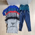 Under Armour Lot Boys L Activewear Bundle Of 10 T-shirts Jogger Pants Heatgear