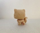 Littlest Pet Shop Authentic   490 Peach White Persian Cat Orange Diamond Eyes