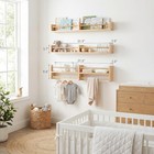 Nursery Shelves For Wall         Set Of 3 Nursery Book Shelves With Hanging Rod