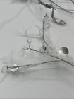 Set Of 10 Rhinestone Silver Mirror Feather Spray Leaf Branches 10-12   