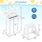 31 Keys Kids Piano Keyboard Toy Toddler Musical Instrument W  Stool   Microphone