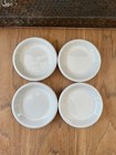 Chunky White Ironstone Butter Pats - Stack Of 4