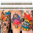 Skin Tattoo Ink Set 54 Pack Primary Color Pigment Professional Supply Kit