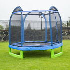 7 Ft My First Trampoline Hexagon Kids Uv Resistant Netting Jump Mat Blue green