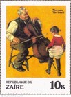 Zaire 100 Norman Rockwell Mint Nh Stamps Girl Dancing To Cello   5 Full Sheets 