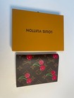 Louis Vuitton Brown Monogram Cherry Passport Cover With Box
