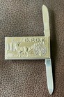 Vintage Bpoe Elks Lodge Money Clip W pocket Knife   Nail File Hong Kong Elk