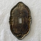 Vintage Antique Single Toggle Brass Switchplate