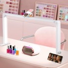 Nail Tech Lamp For Desk  34 In Large Half Moon Light White With Phone Holder