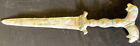 Sasanian Ancient Luristan Bronze Sword Lion Head Islamic Artifact Bc-1200-800