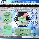 2000 Double Stub Raffle Tickets Bright Colors Easy Tear Indiana Ticket Co