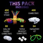 820 Pcs Glow Sticks Bulk  In The Dark Party 400 Pack  Multicolor